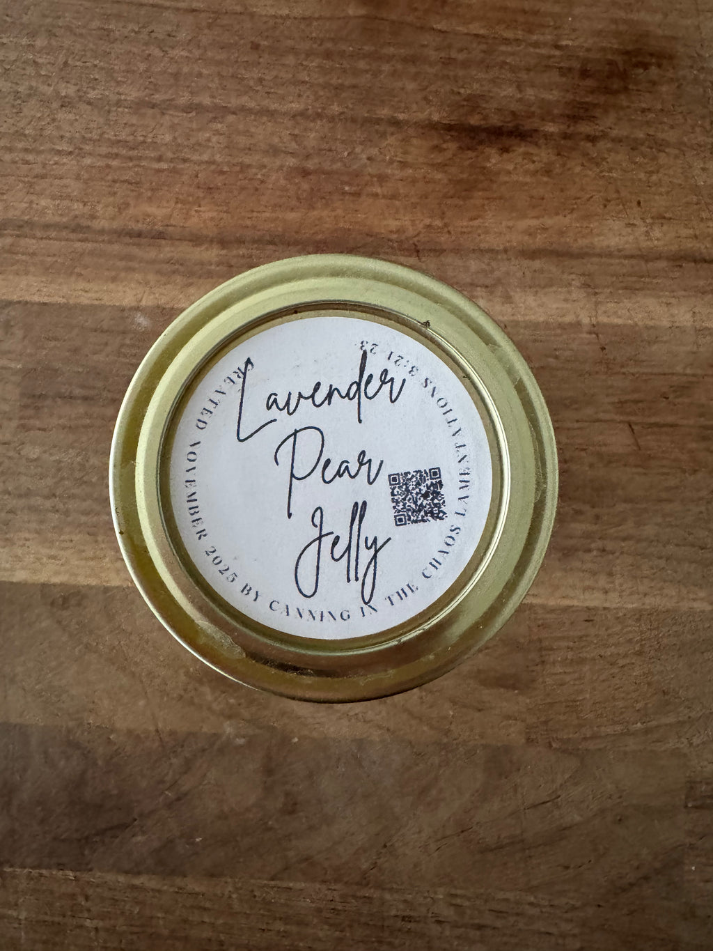 Lavender Pear Jelly (1/2 pint)