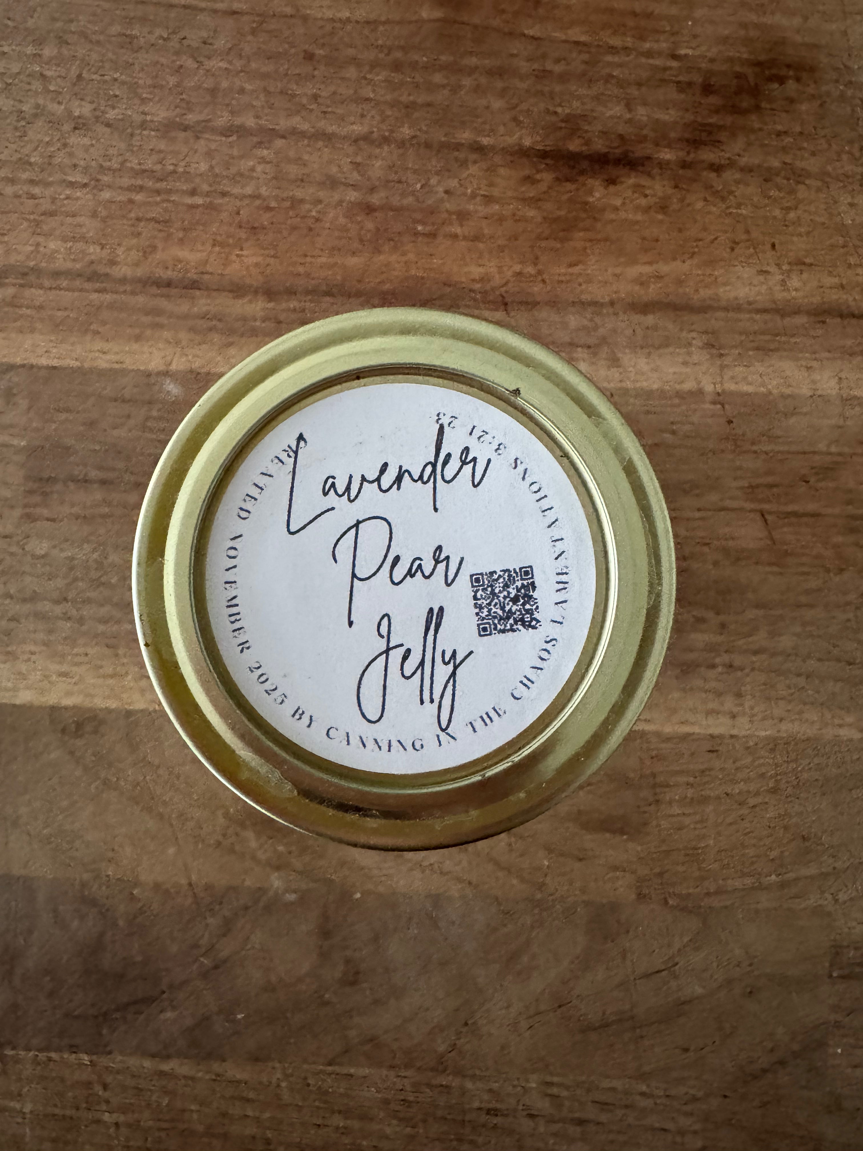 Lavender Pear Jelly (1/2 pint)