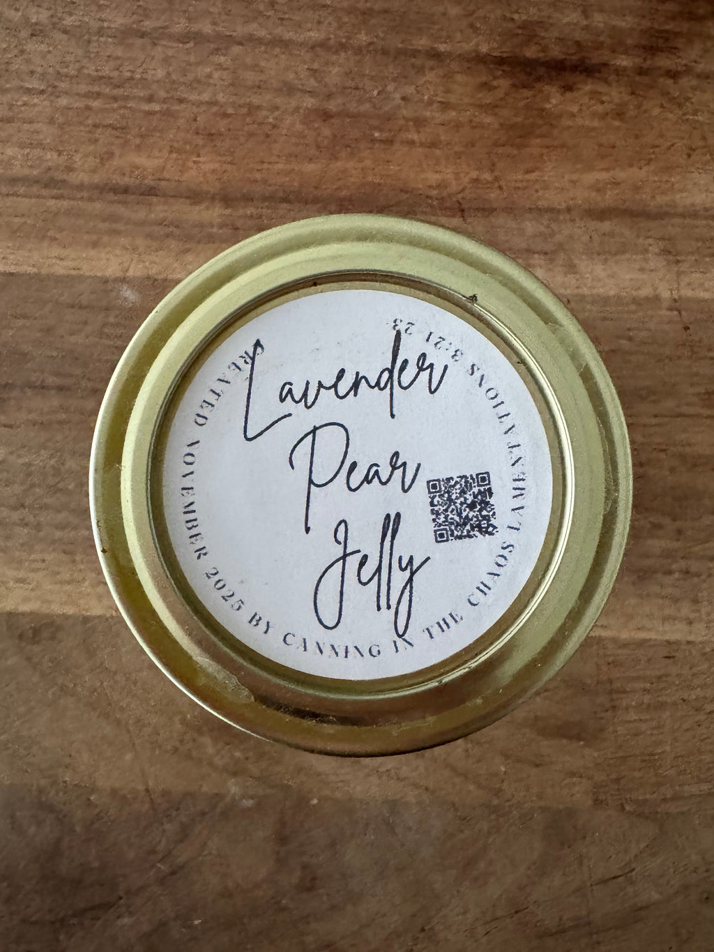 Lavender Pear Jelly (1/2 pint)