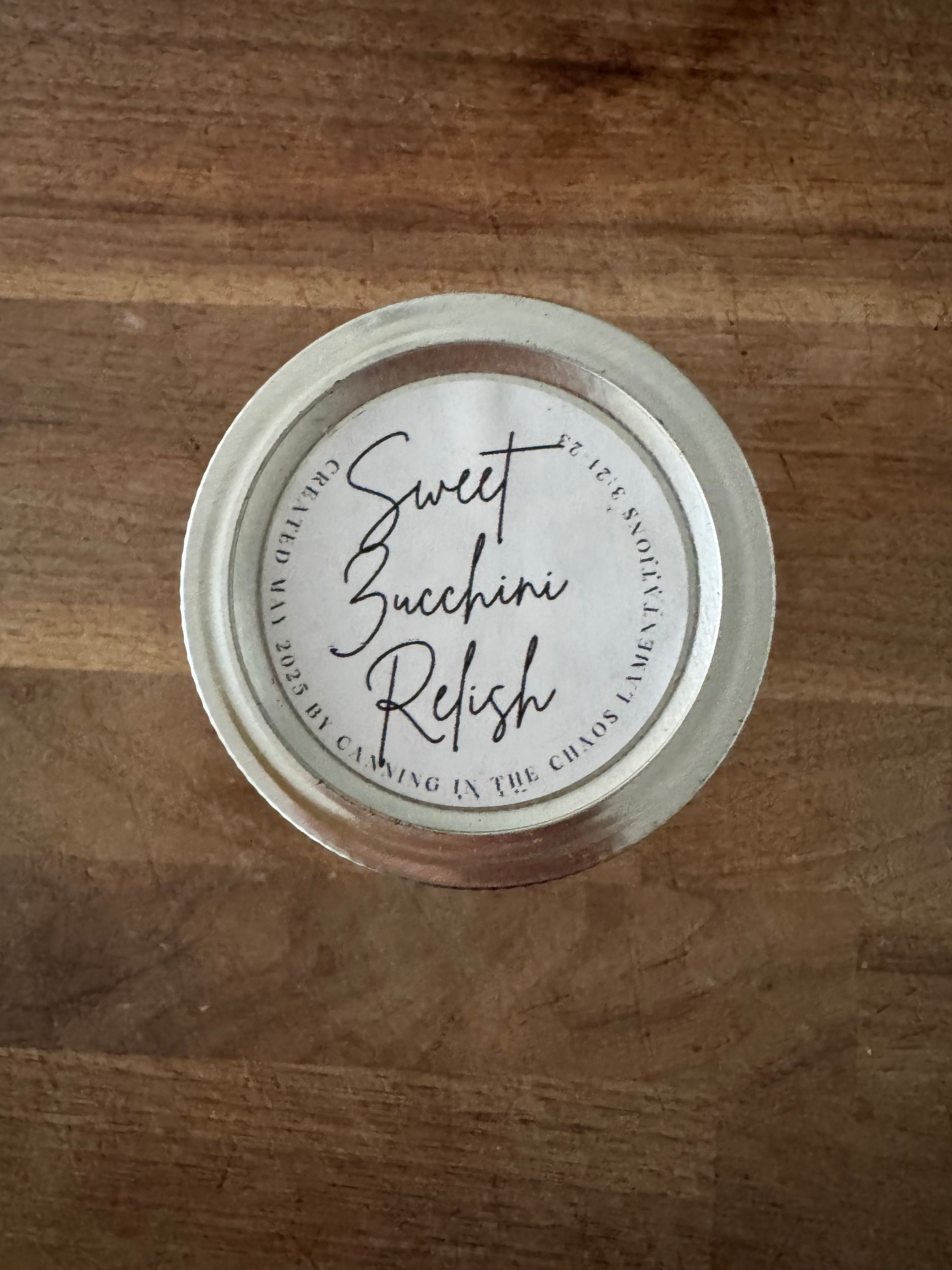Sweet Zucchini Relish (1/2 pint)