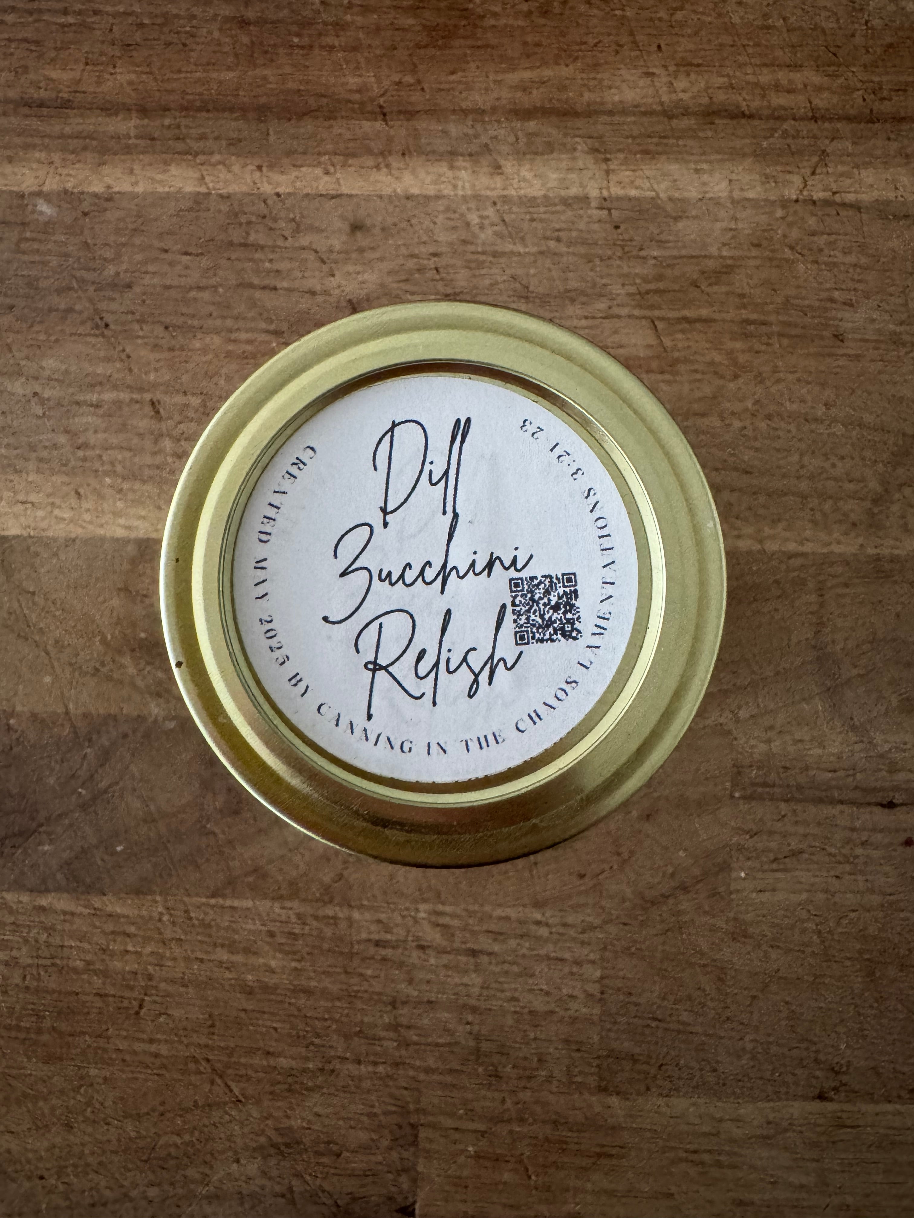 Dill Zucchini Relish (1/2 Pint)