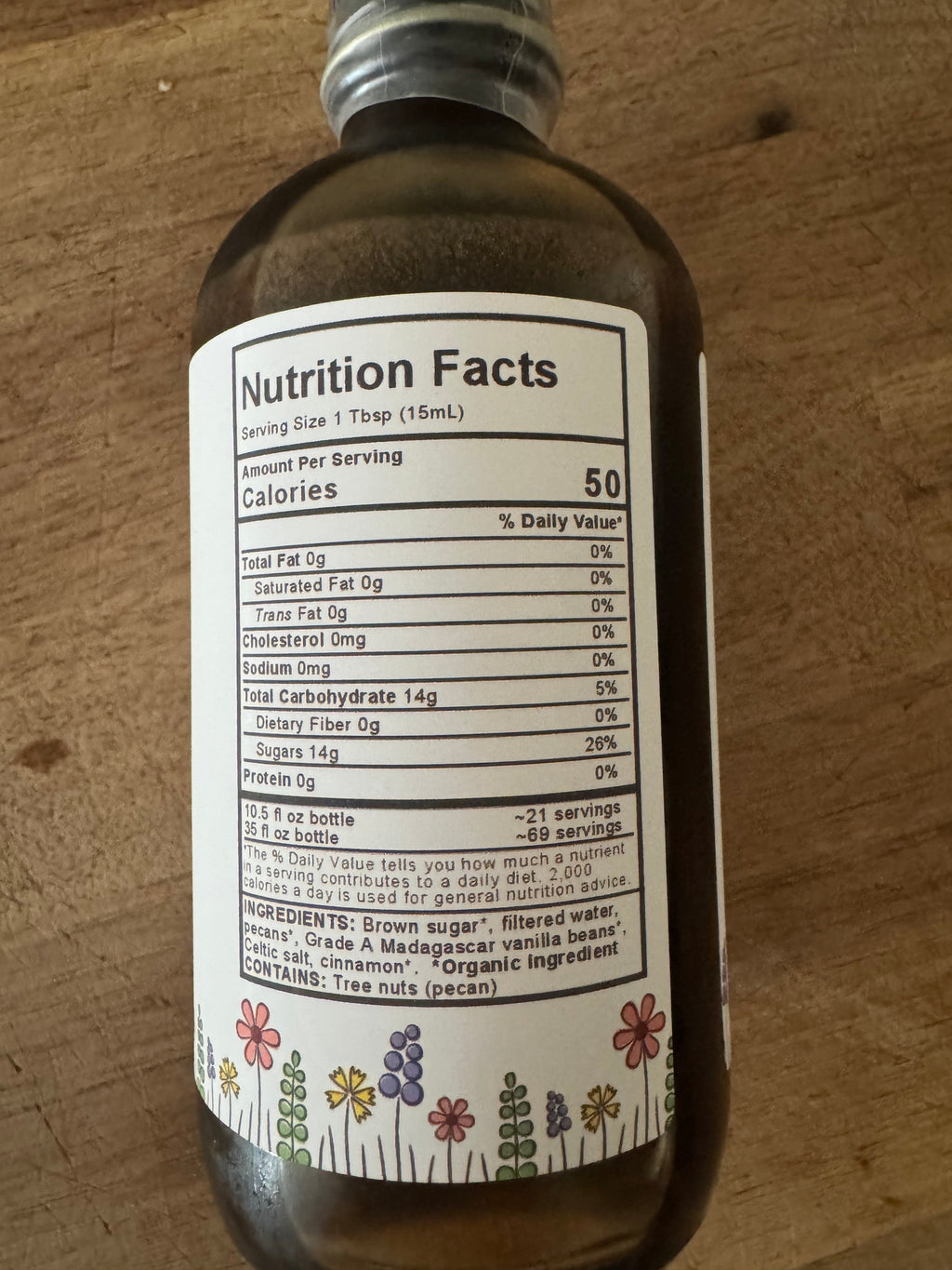 Pecan 2:1 Syrup (organic ingredients)