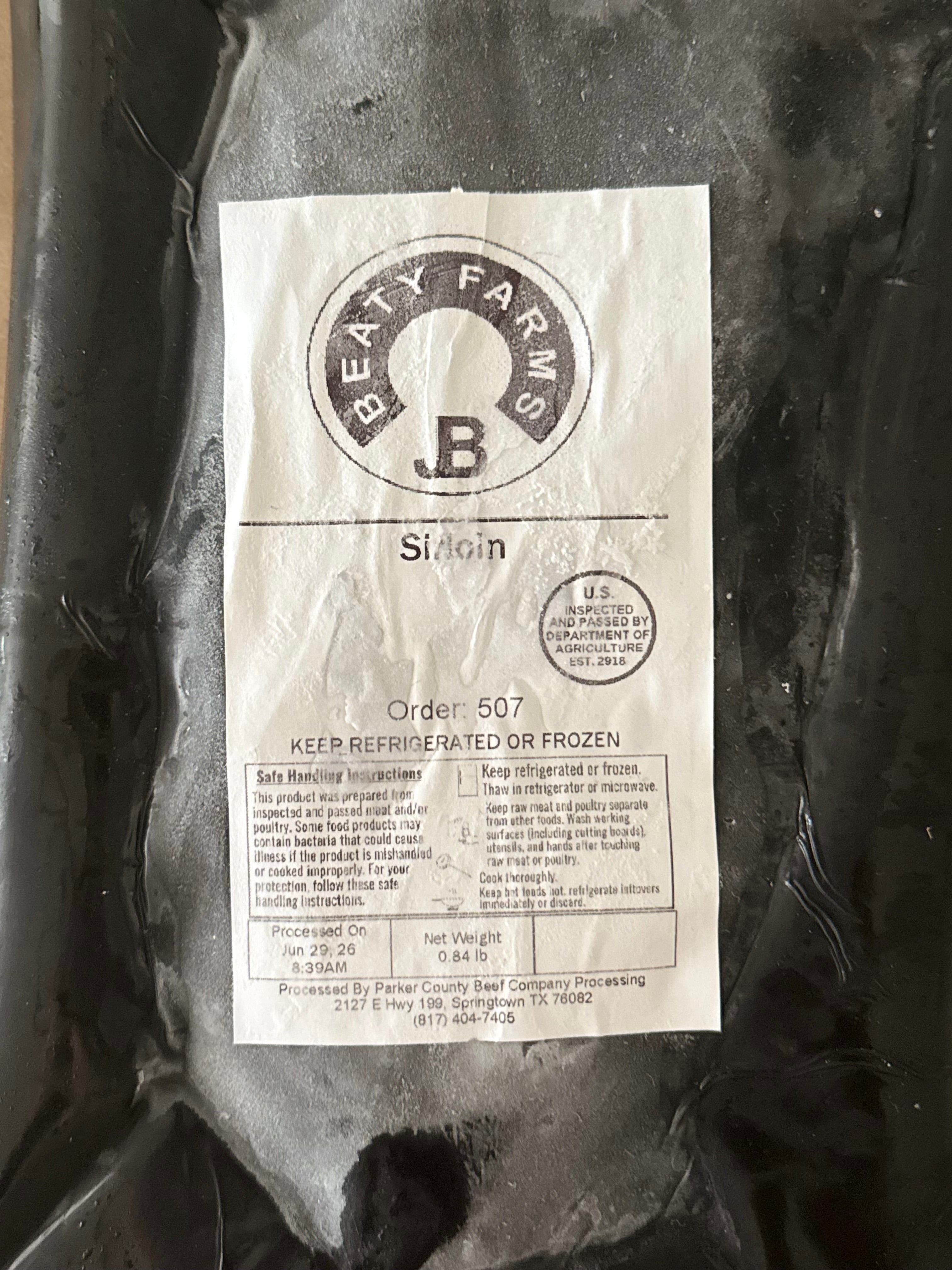 Top Sirloin Steak (0.75–0.9lb)