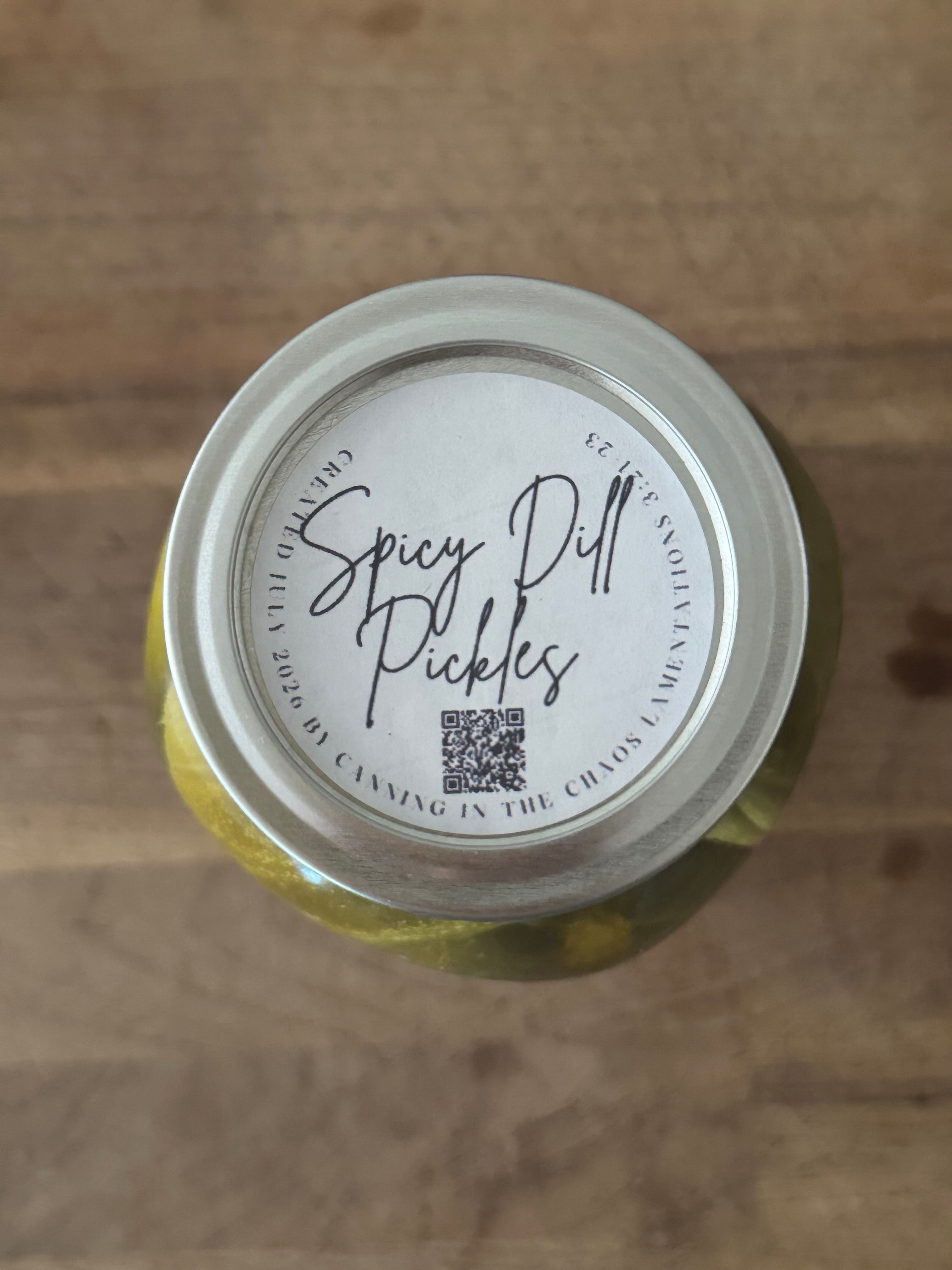 Spicy Dill Pickles (Quart)