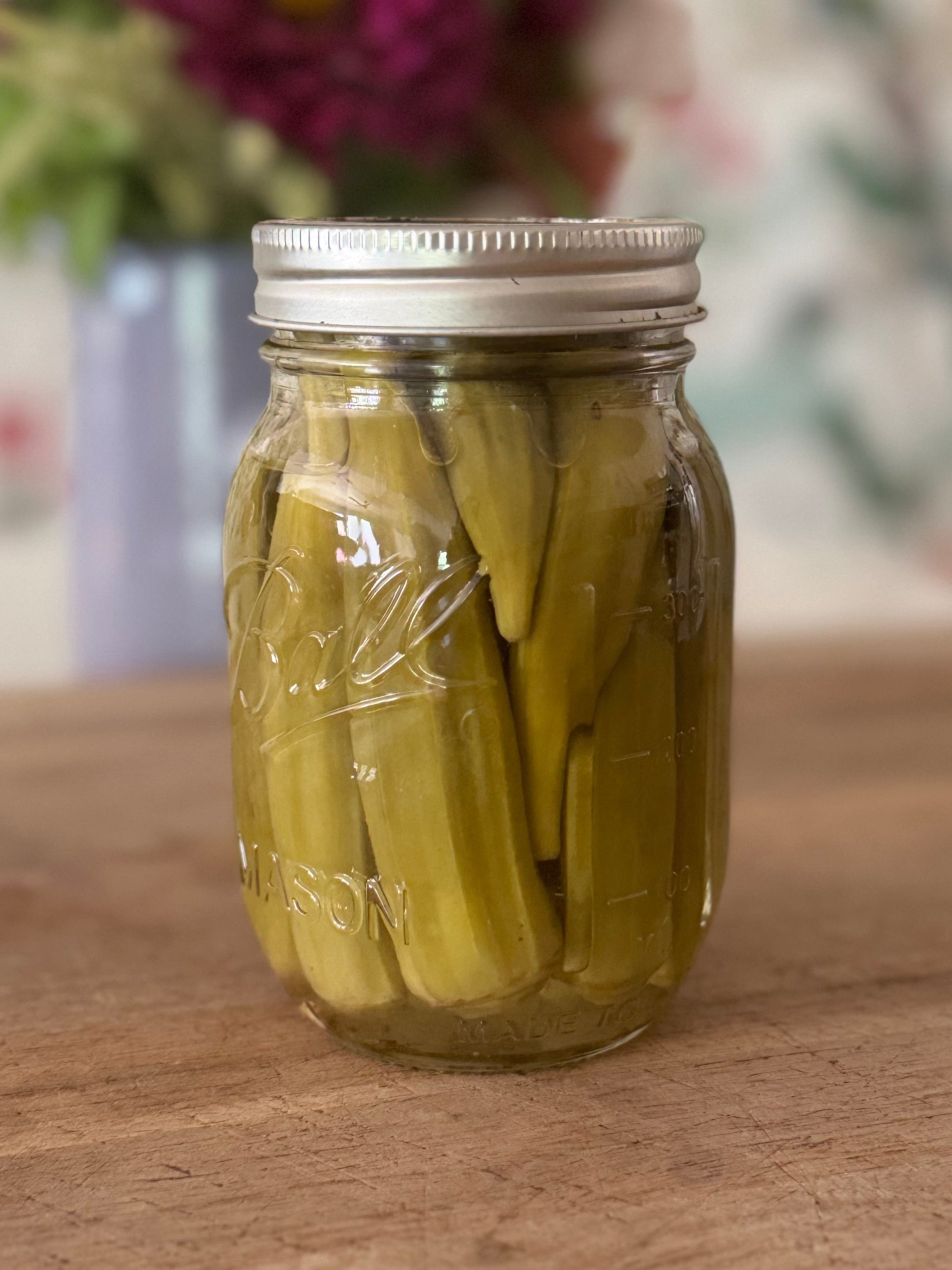 Spicy Pickled Okra (pint)