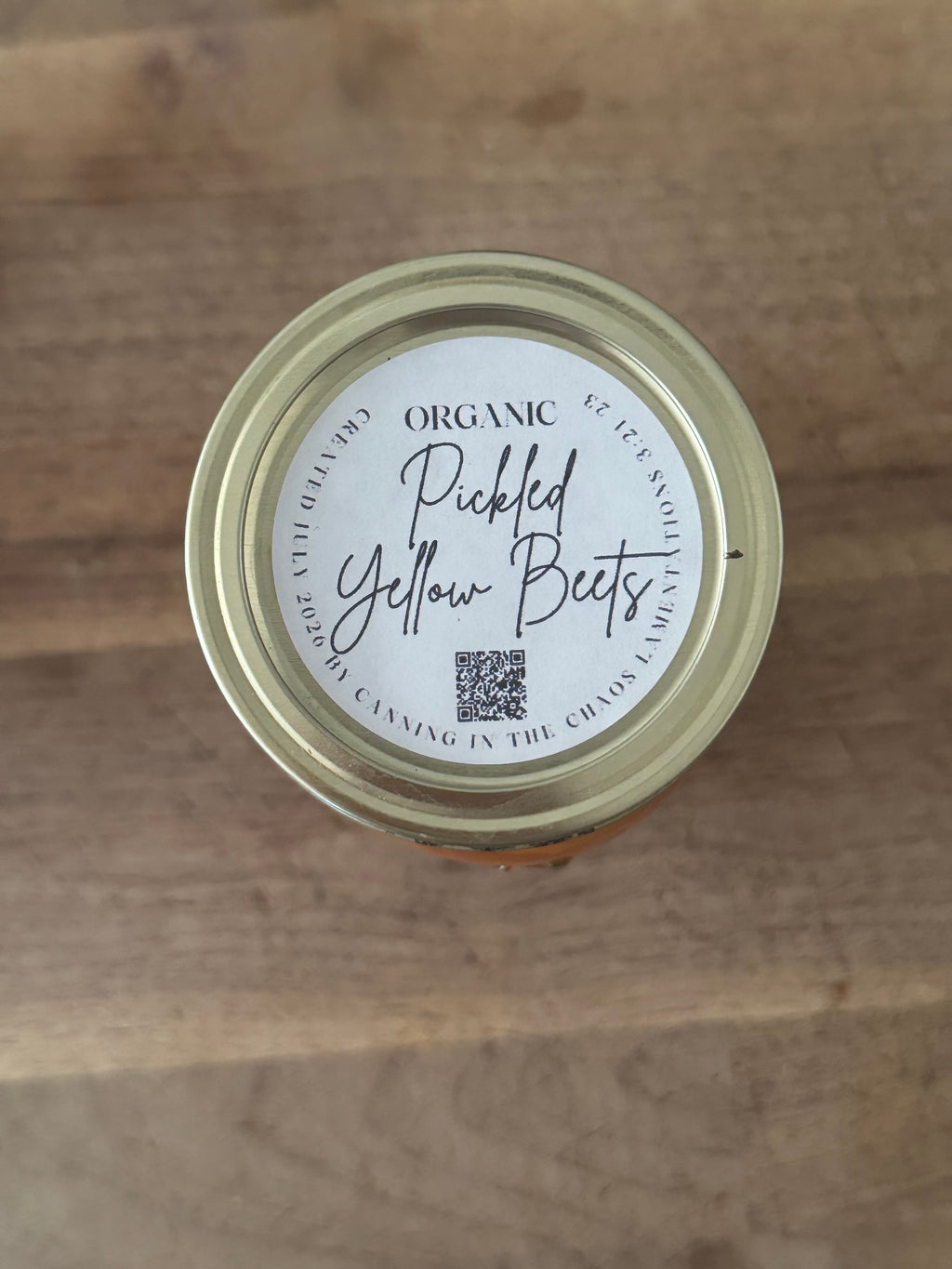 Pickled Yellow Beets - Organic (pint)