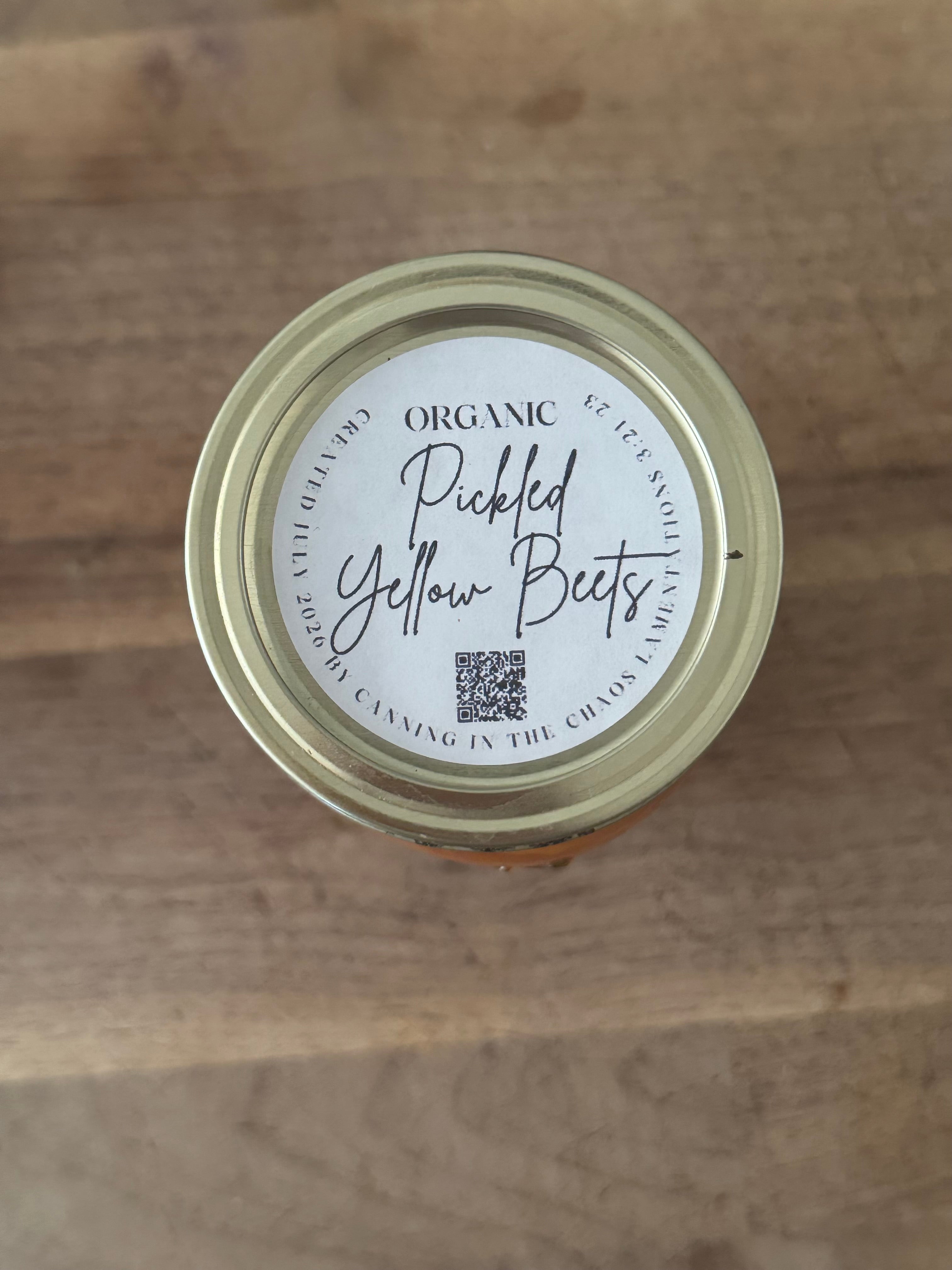 Pickled Yellow Beets - Organic (pint)