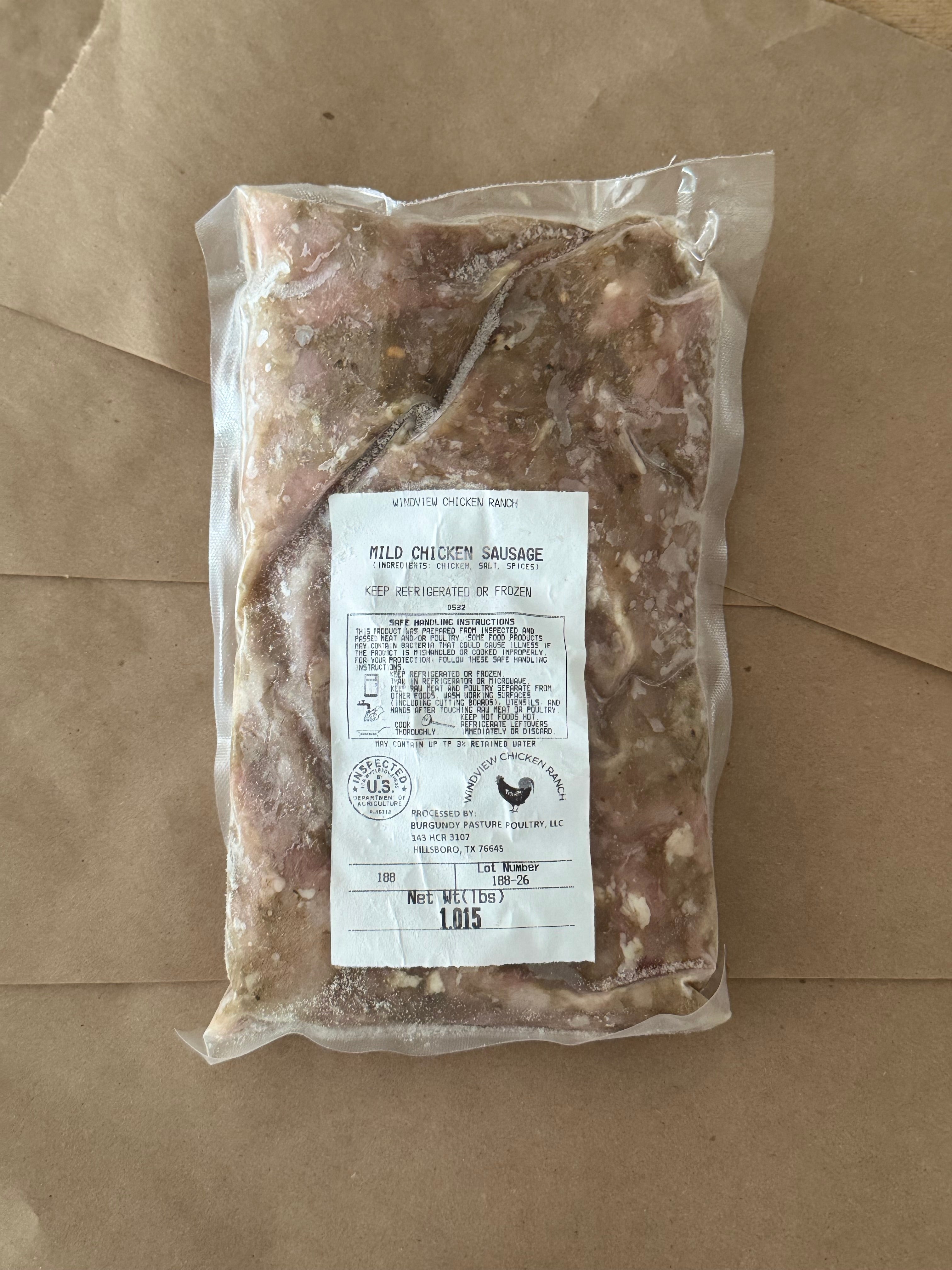 Pasture-Raised Ground Mild Chicken Sausage