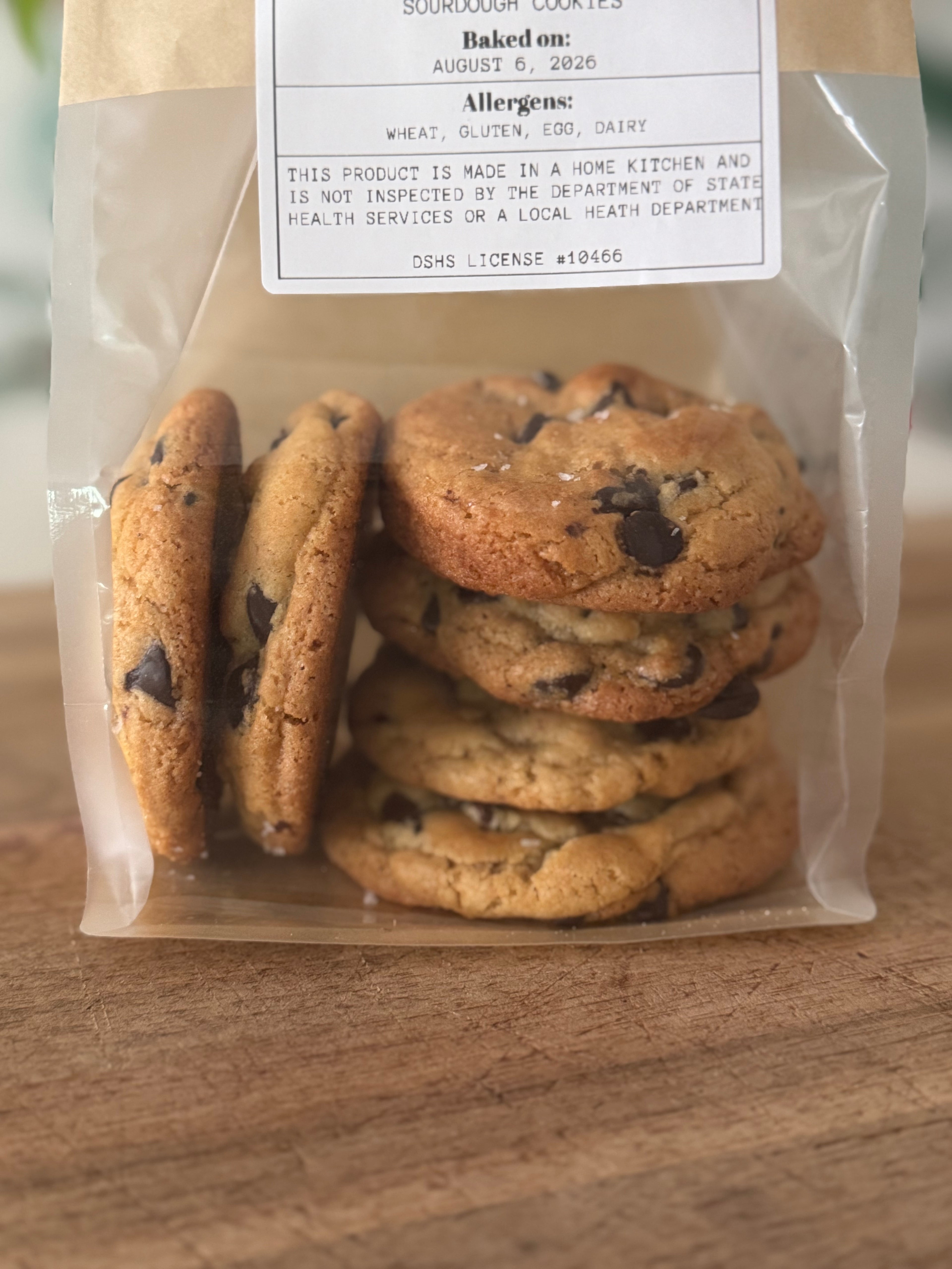 Dark Chocolate Sea Salt Sourdough Cookies