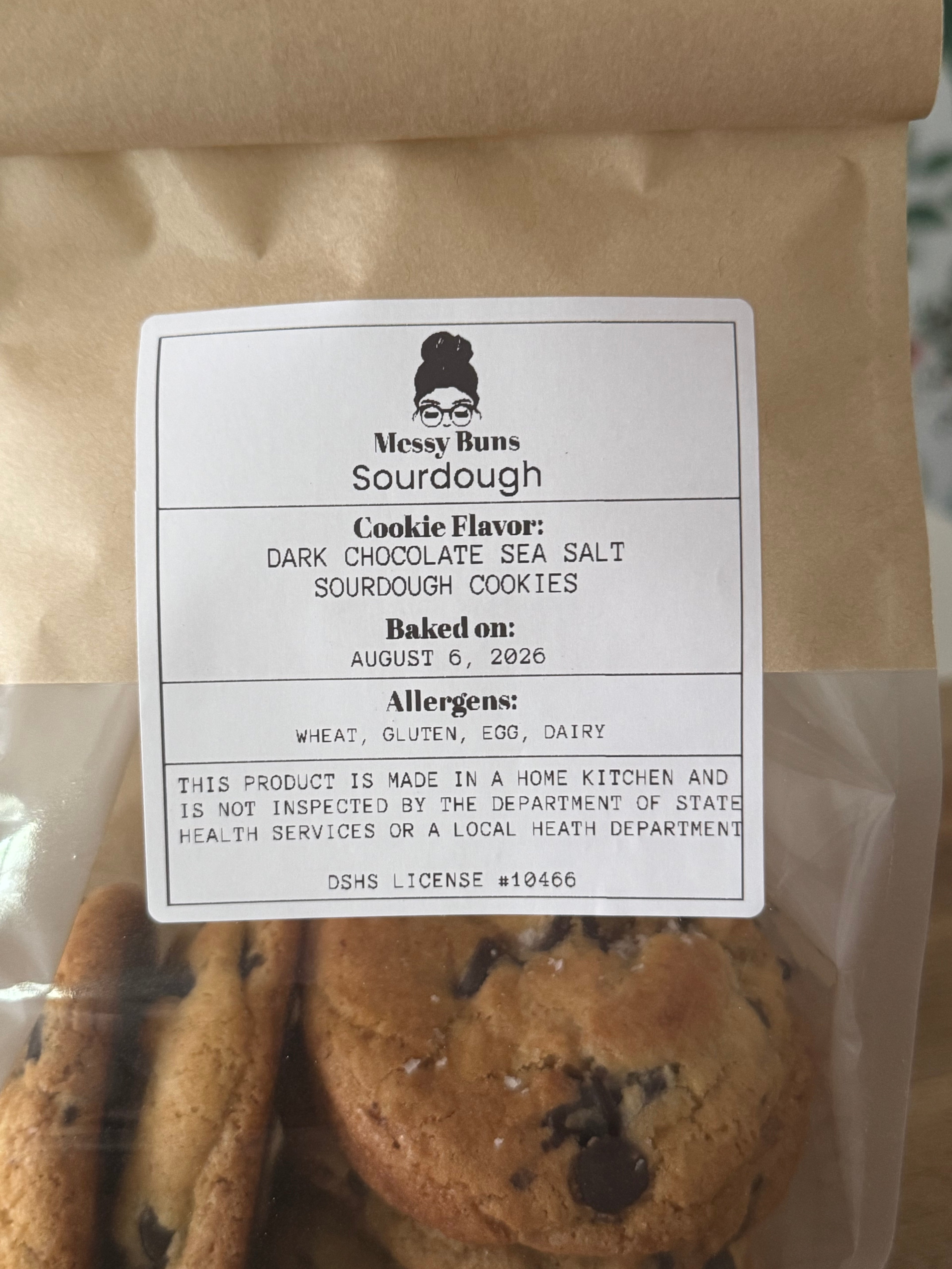 Dark Chocolate Sea Salt Sourdough Cookies