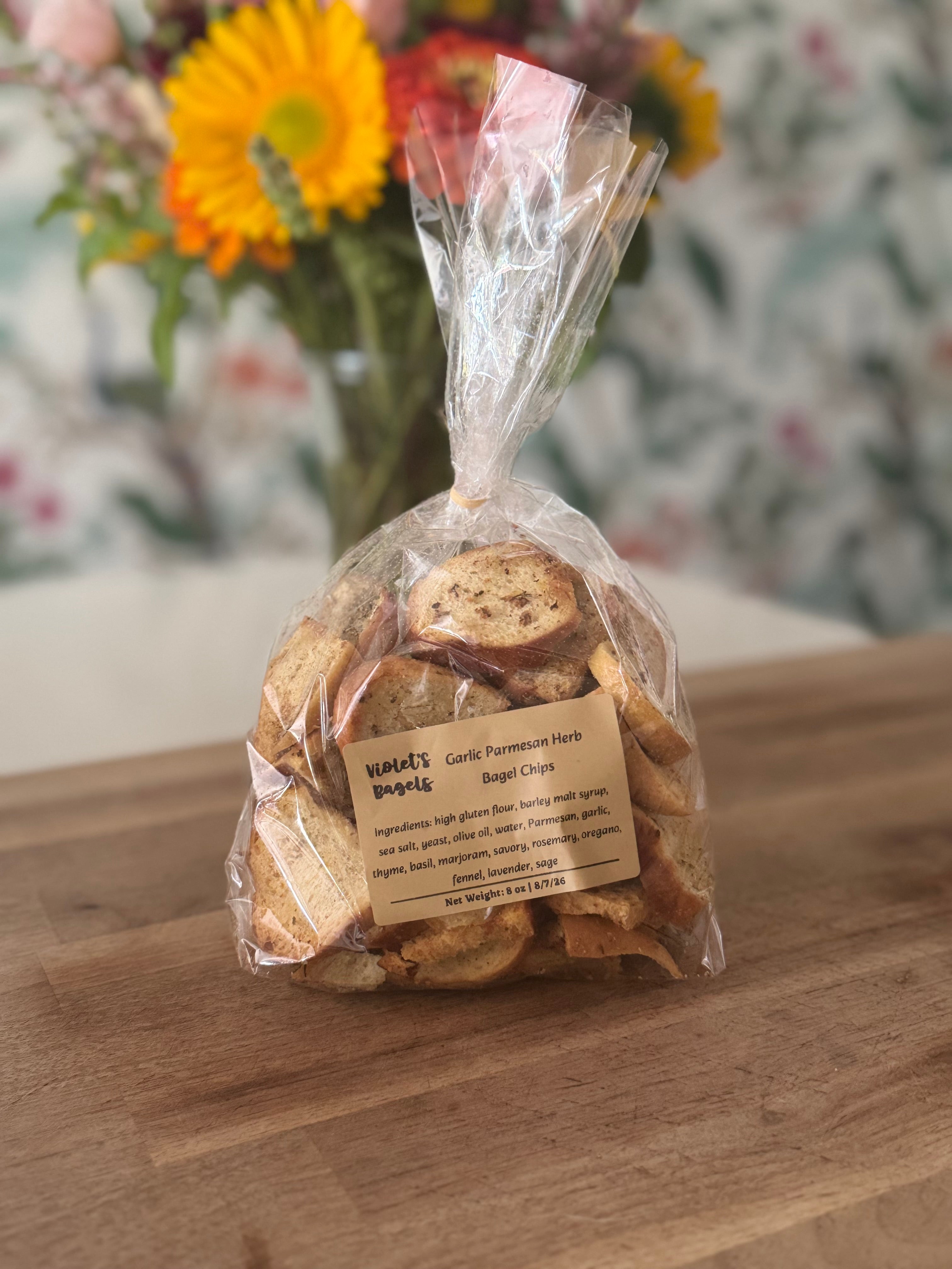 Bagel Chips: Garlic Herb Parmesan (8oz)