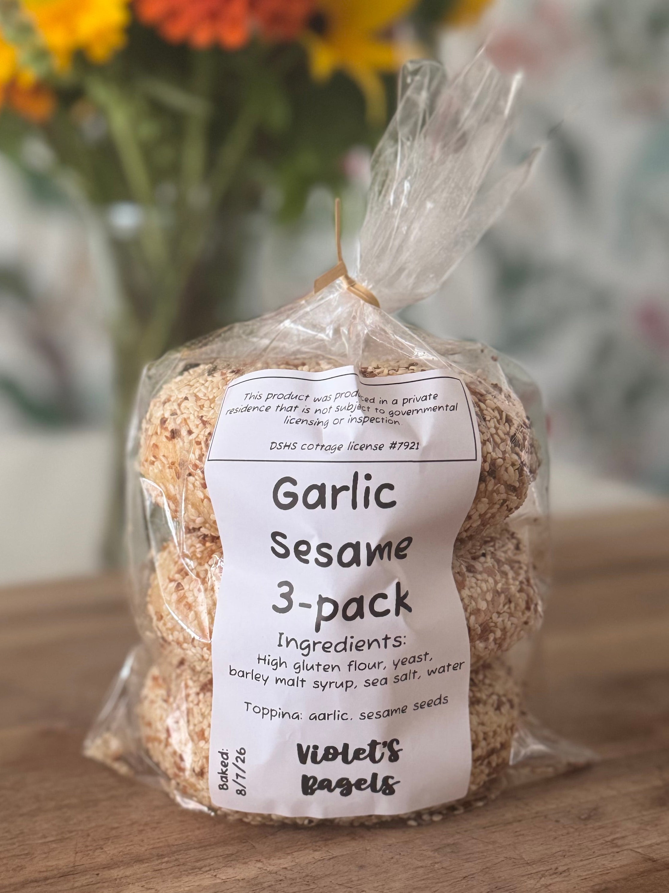 Original Bagels: Garlic Sesame (3pk)