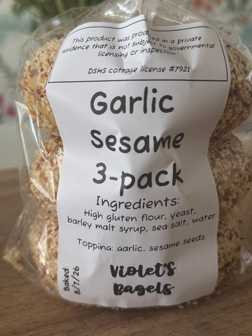 Original Bagels: Garlic Sesame (3pk)