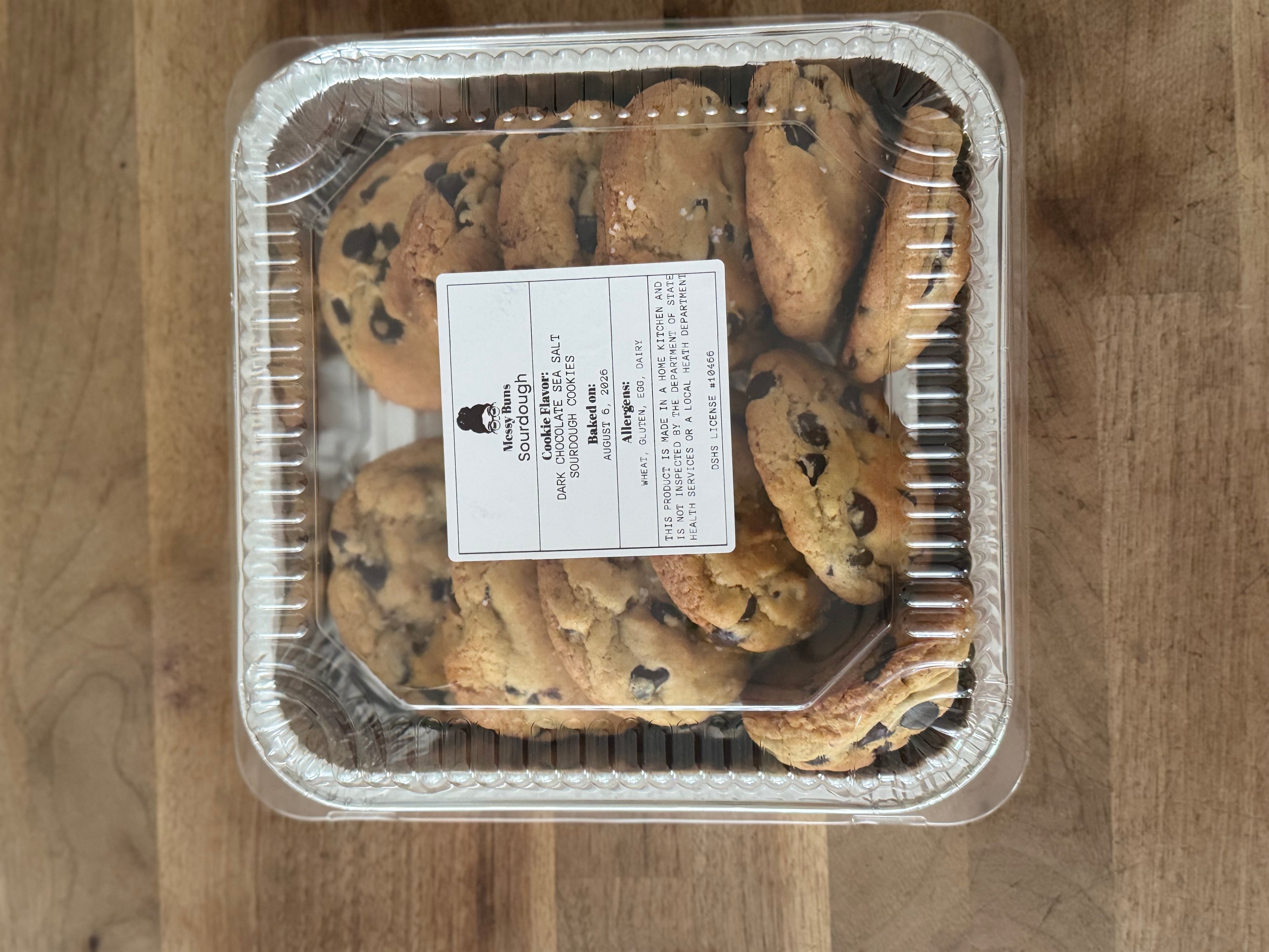 Dark Chocolate Sea Salt Sourdough Cookies