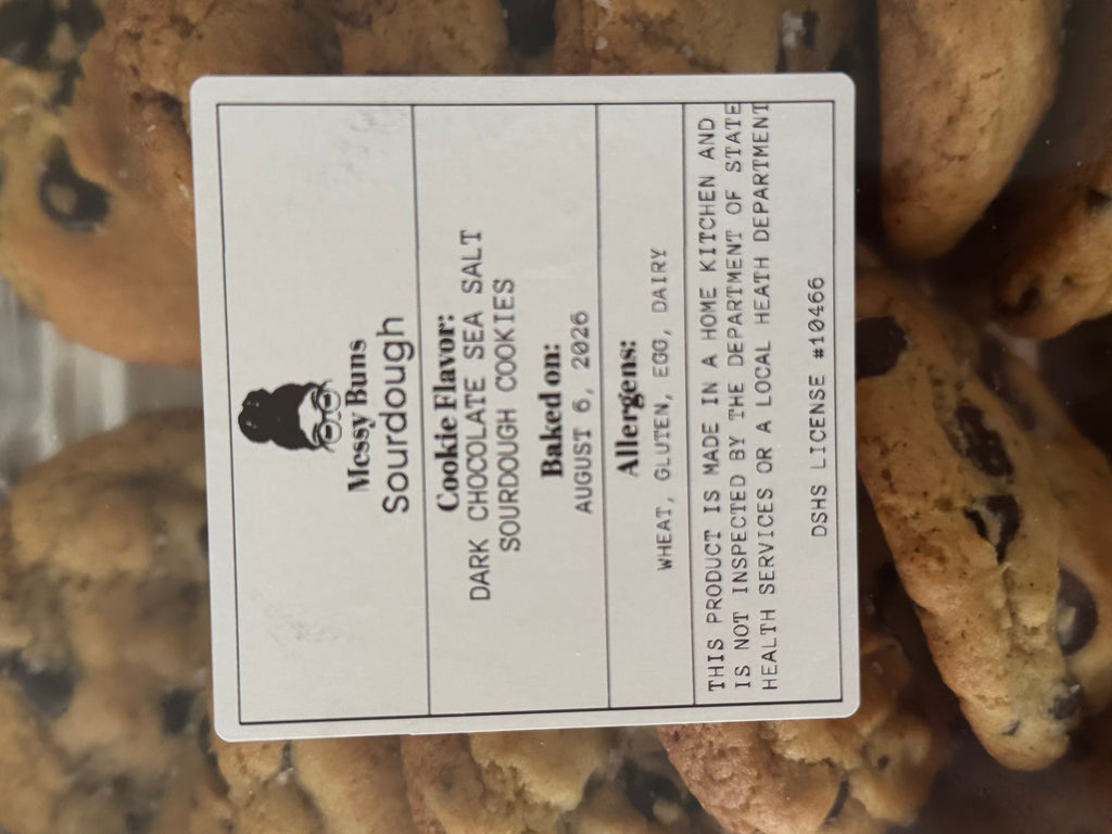 Dark Chocolate Sea Salt Sourdough Cookies