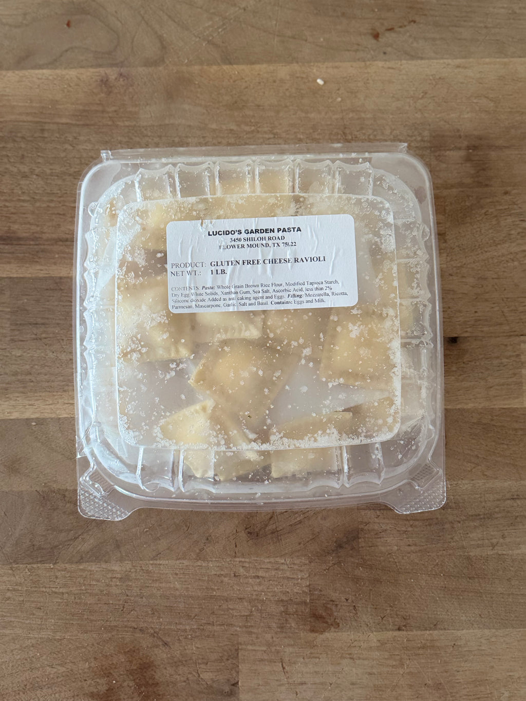 Gluten-Free Cheese Ravioli (Fresh, 1lb)