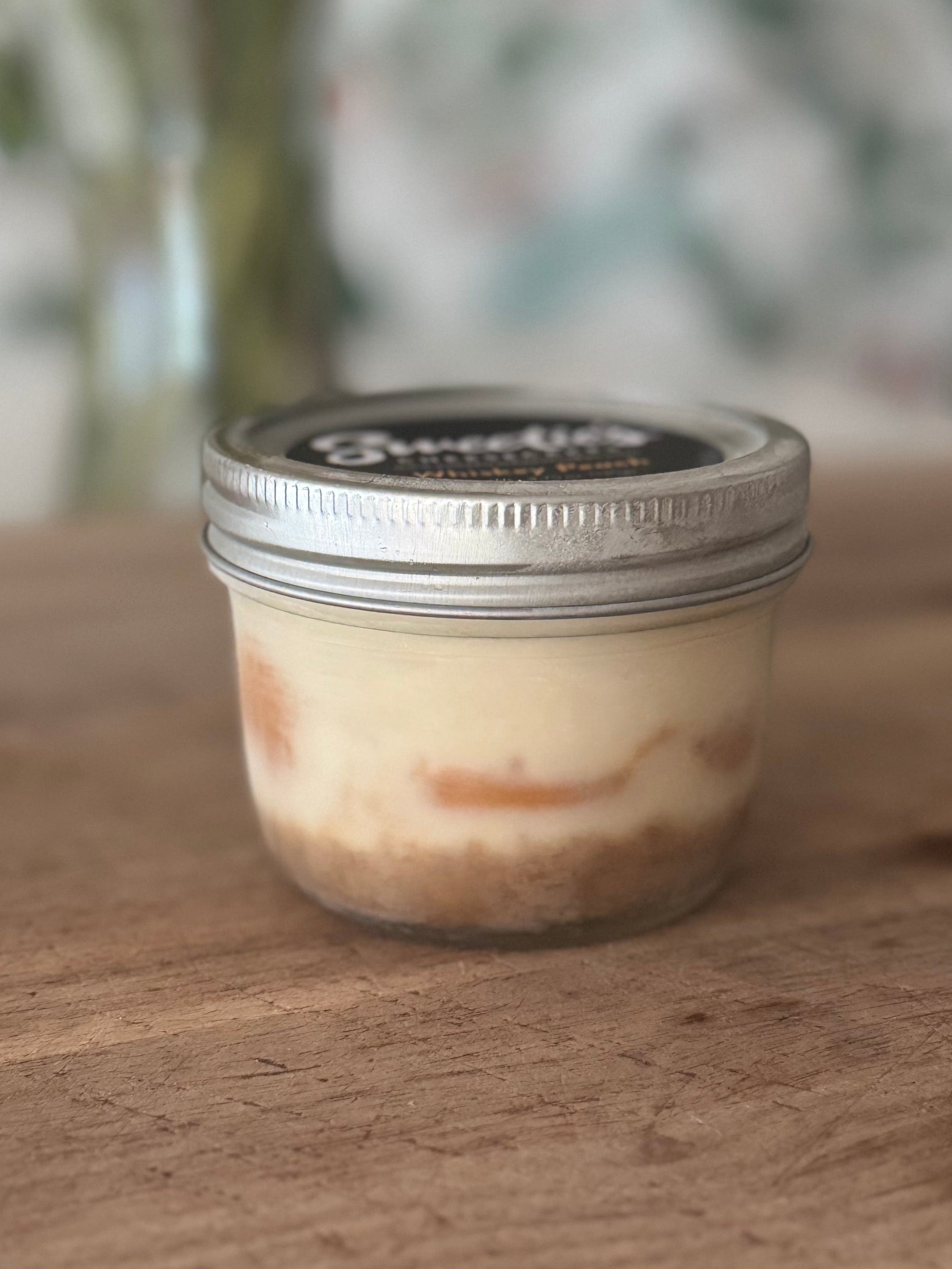 Whiskey Peach Cheesecake Jar