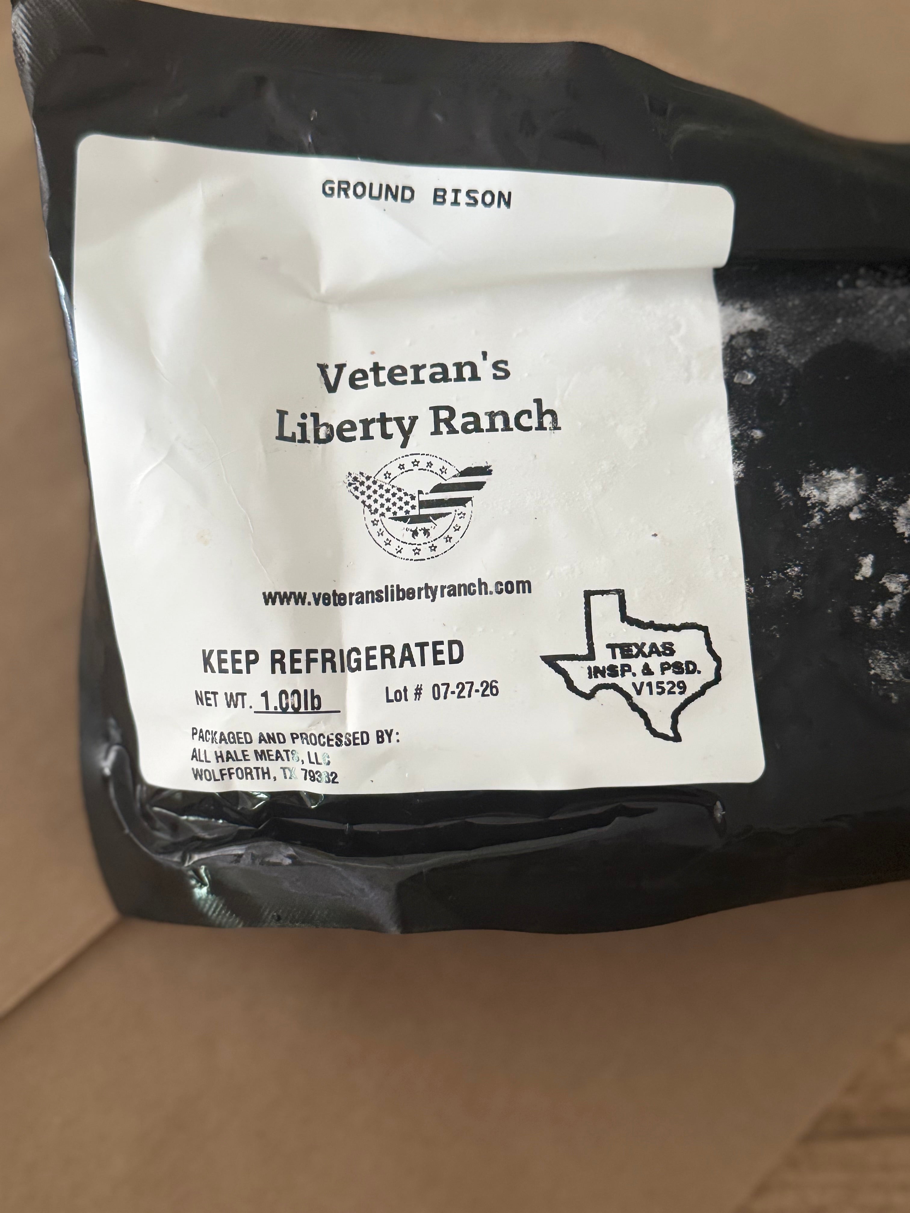 Ground Bison (Grass-Fed & Grain-Finished, 1 lb)