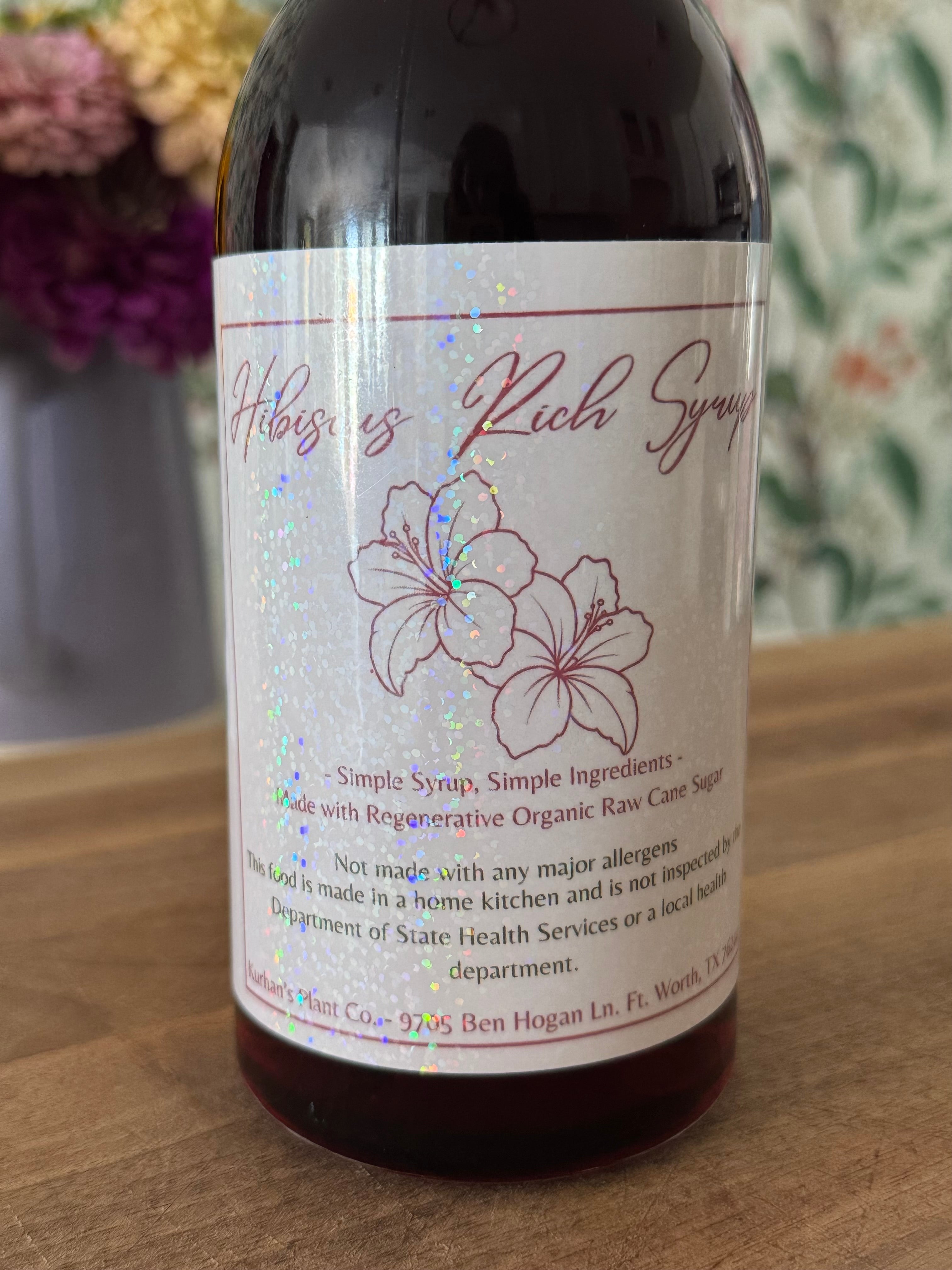 Hibiscus Rich Syrup (17oz)