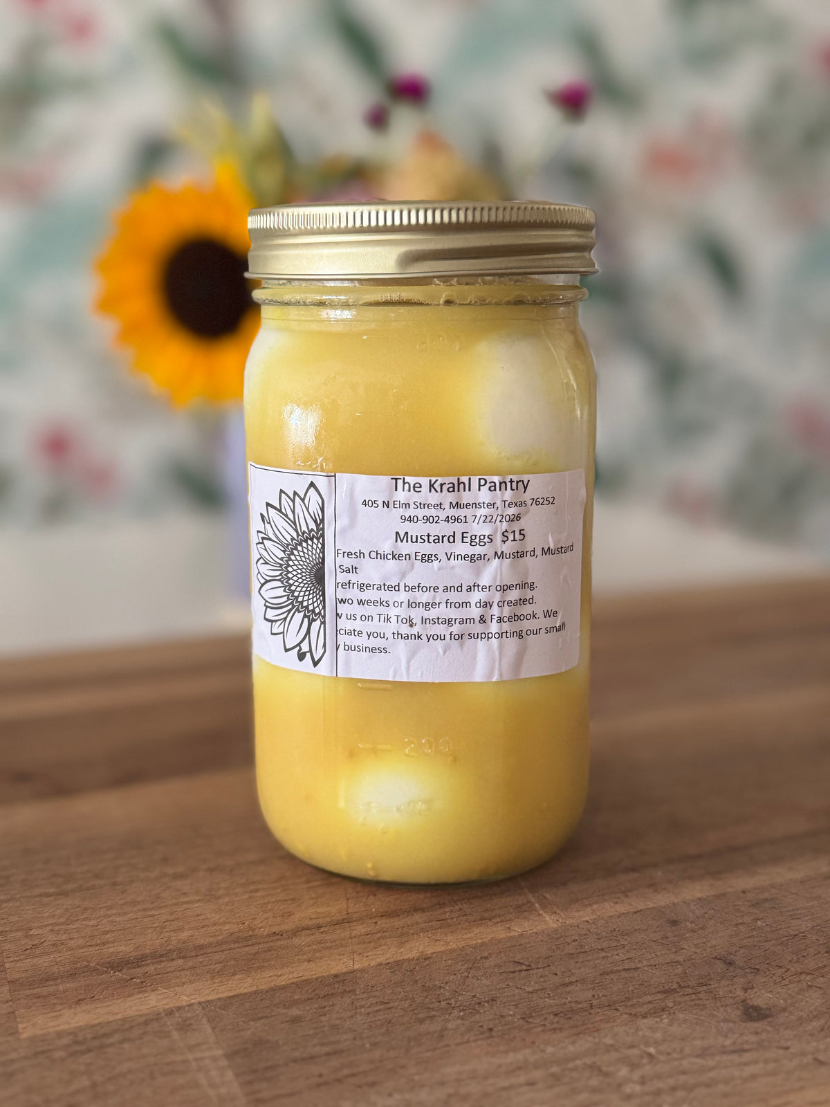 Mustard Pickled Eggs (32oz Jar)