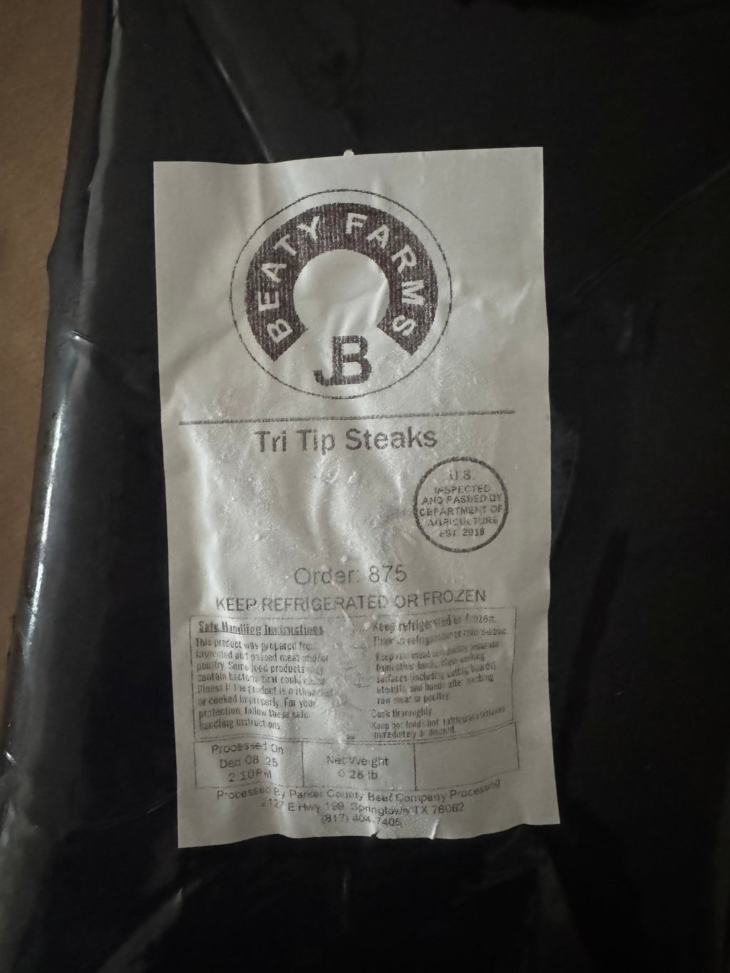 Tri-Tip Steak (Choose Size)