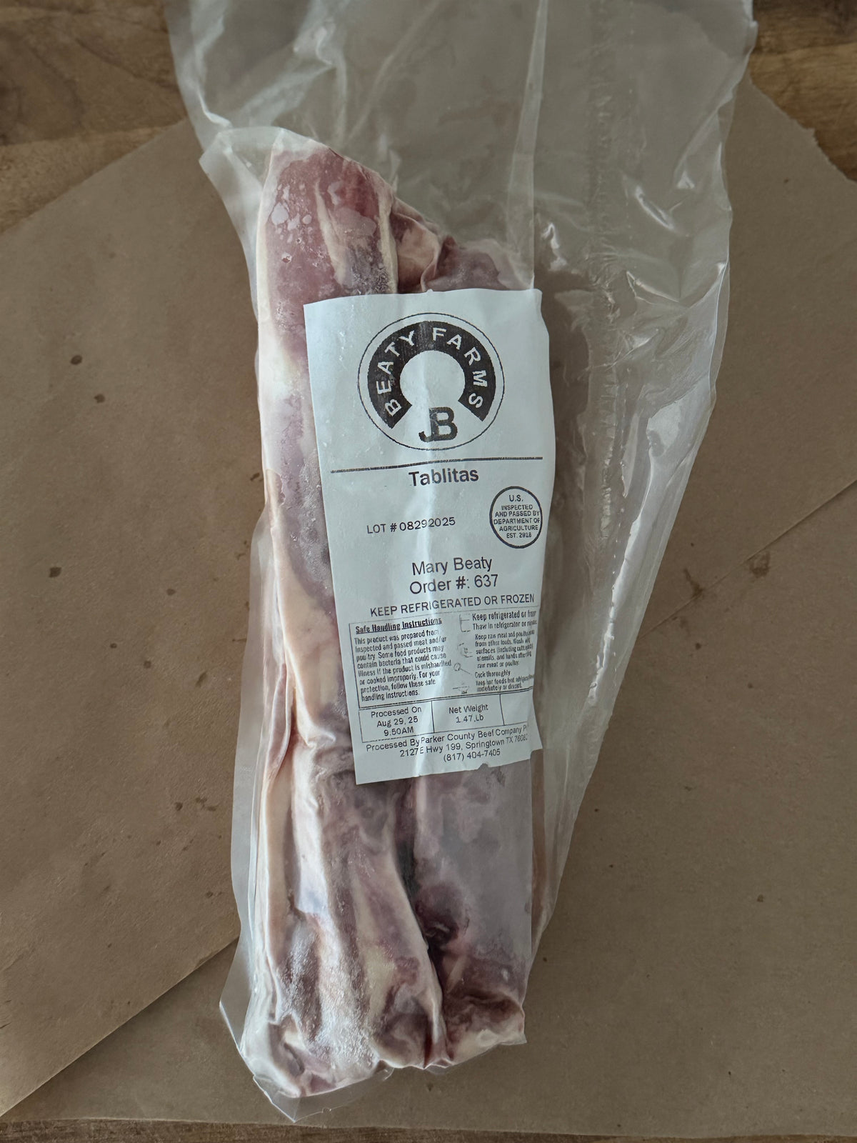Beef Tablitas (~1.4–1.52lb)