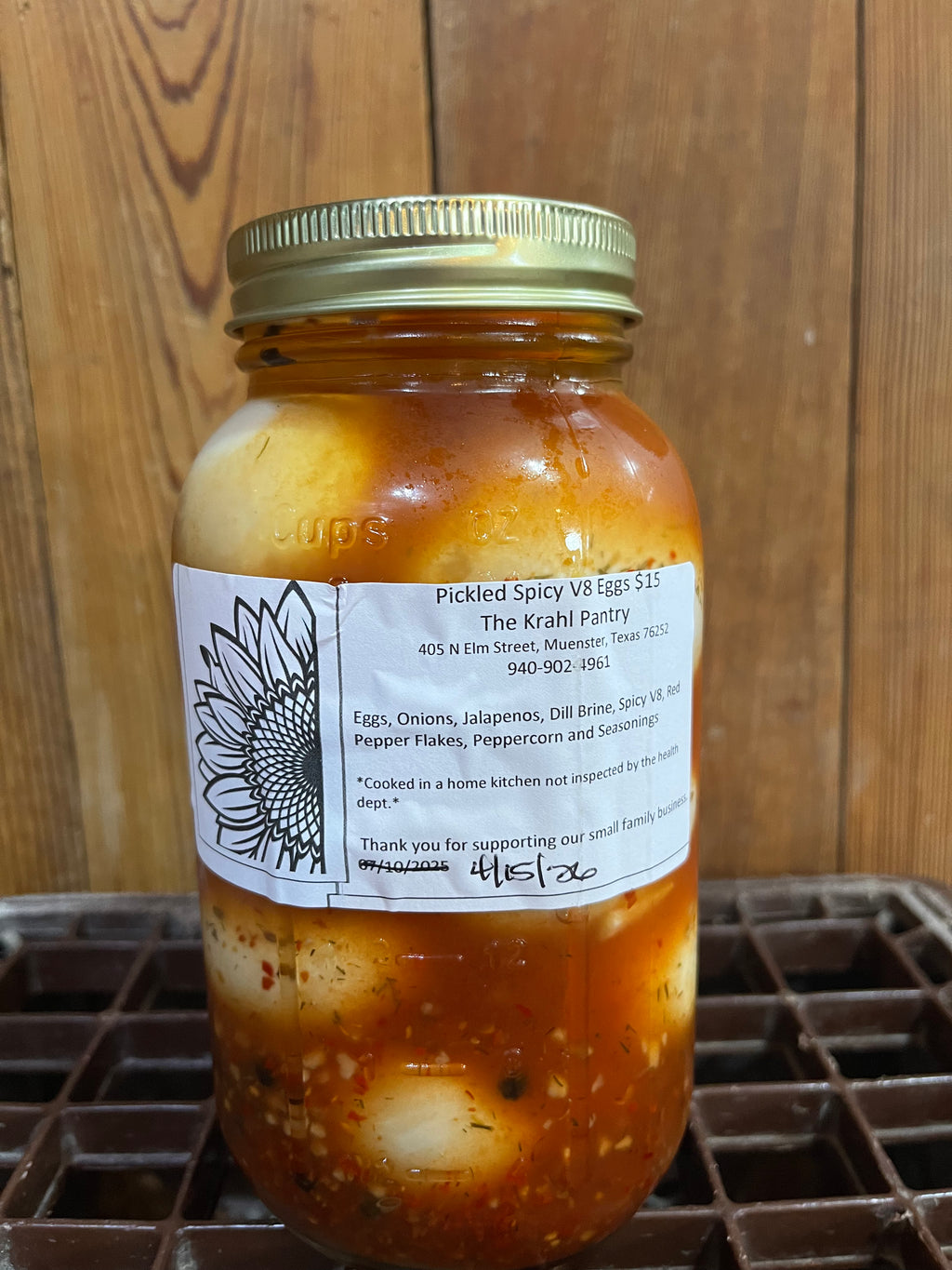 Spicy V8 Pickled Eggs (32oz Jar)