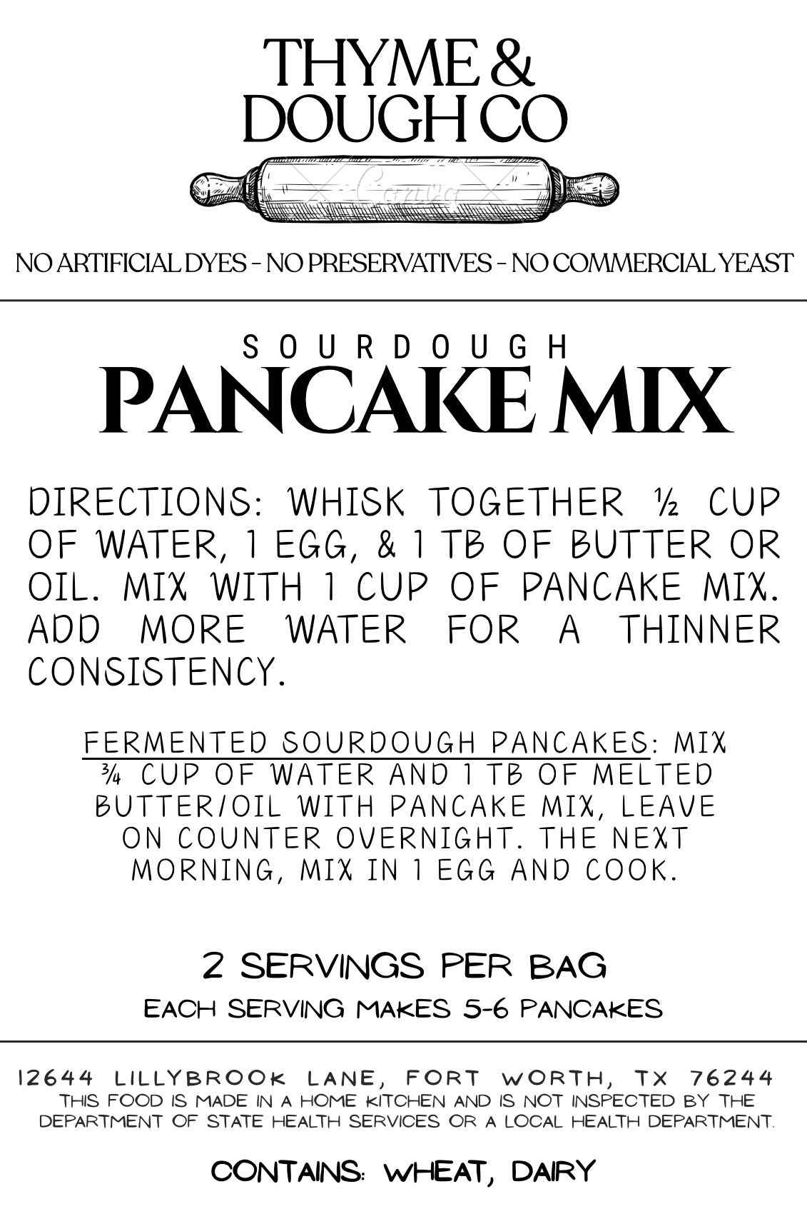 Sourdough Pancake Mix