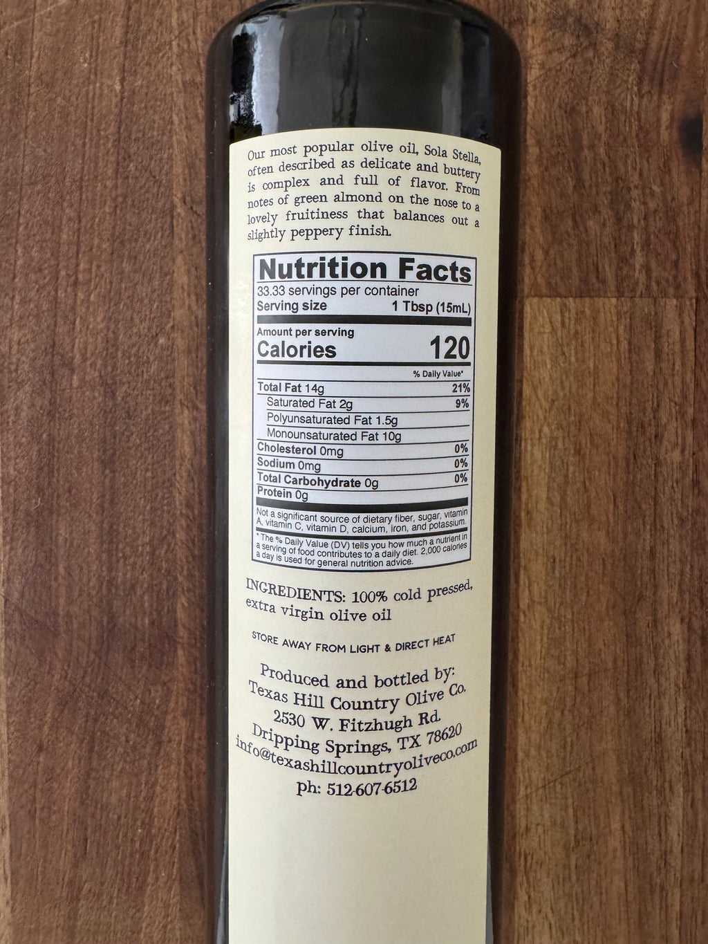Sola Stella Extra Virgin Olive Oil