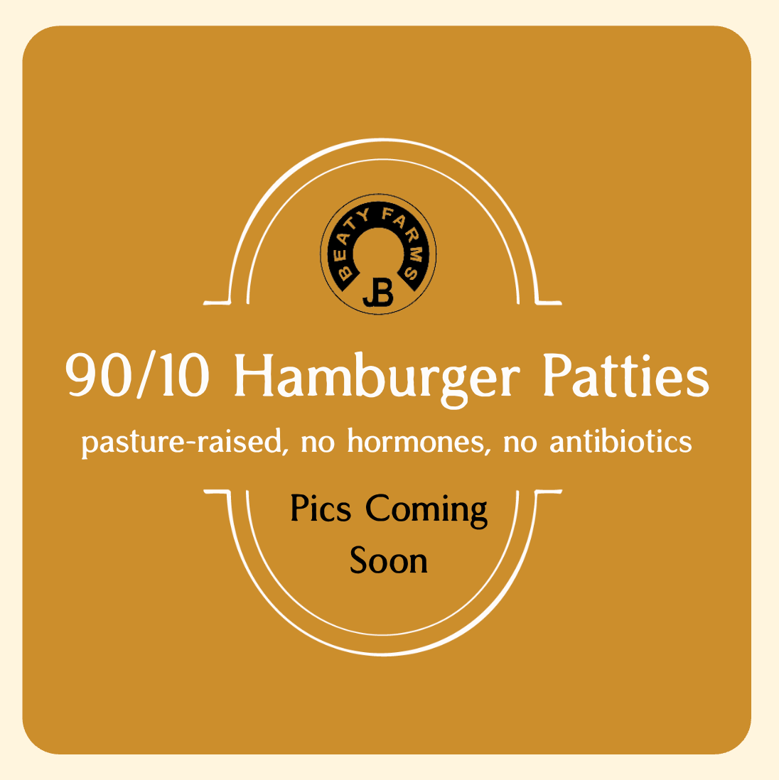 Lean Brangus Beef Hamburger Patties (90/10) 3 Patties, 1 lb