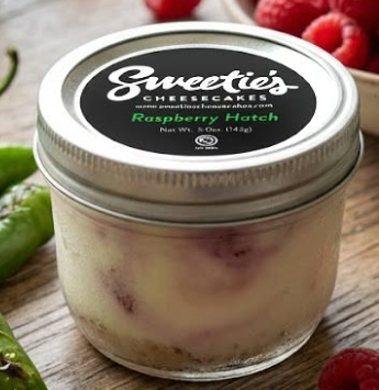 Raspberry Hatch Cheesecake Jar