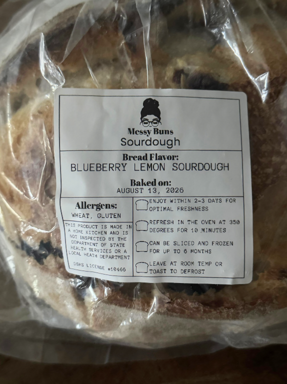 Blueberry Lemon Sourdough Loaf