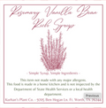 Homegrown Rosemary & Organic Vanilla Rich Syrup (17oz)