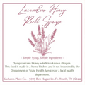 Lavender & Honey Rich Syrup (17oz)