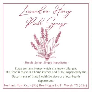 Lavender & Honey Rich Syrup (17oz)